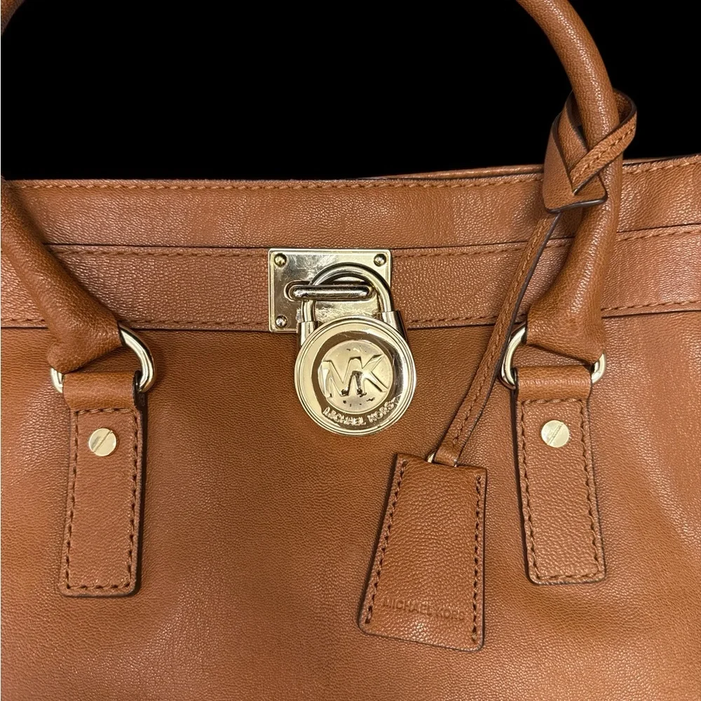 MICHAEL KORS Hamilton Brown Pebbled Leather Large - Picture 5 of 11
